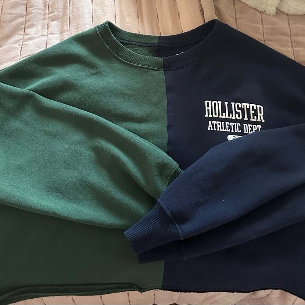 Hollister  Green and Blue Sweater